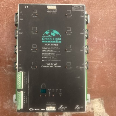 Crestron High Inrush Fluorescent Dimmer 100-277V 8P GLX-Dimflv8 Panel  