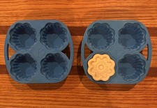 2 Fisher Price Cupcake Muffin Pan Trays Blue 2151 1987 Fun With Food Lot Cookie