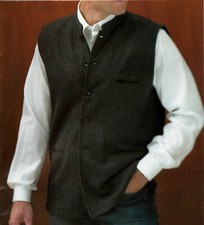 Men's Slate Gray Wool Nehru Vest