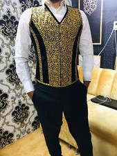 Velvet Men Corset Steel boned Luxury Wedding  Party Corset Vest Steampunk USA