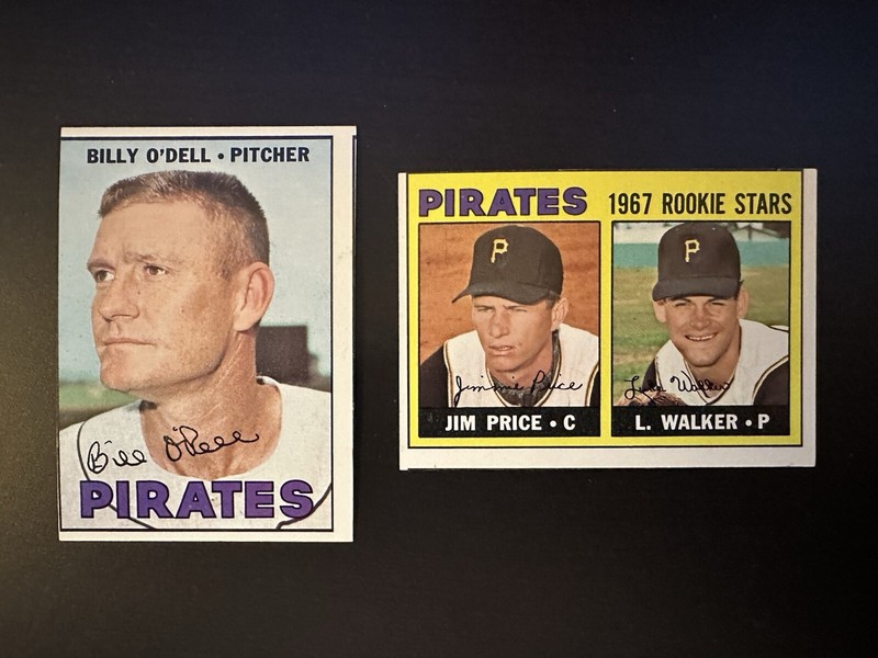 1967 Topps Billy O'Dell Rookie Stars Luke Walker Pittsburgh Pirates #162