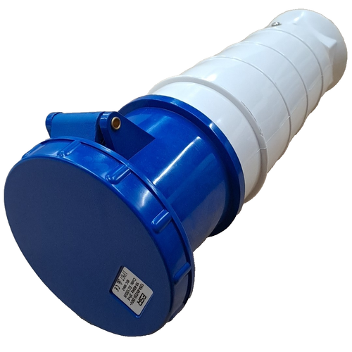 125 Amp 230V Appliance Socket and Coupler Socket Set 3 Pin Waterproof IP67 Blue - Picture 2 of 3