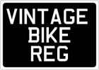 VINTAGE BIKE SCOOTER NUMBER PLATE 7 X 5 177mm X 127 mm TRACKED DELIVERY