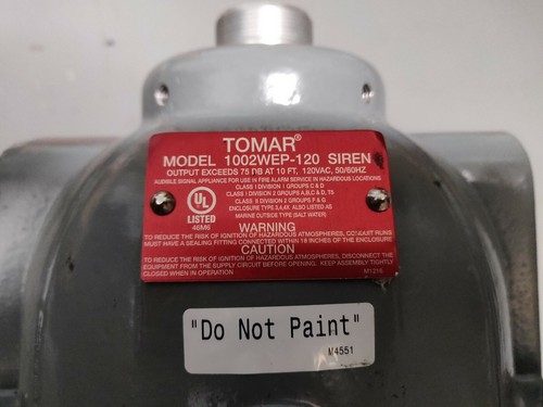 Tomar 1002WEP-120 Power Alarm Siren Body Only 120VAC - Picture 2 of 6
