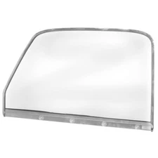 FRONT DOOR WINDOW GLASS RH PASSENGER SIDE 1947-50 CHEVROLET TRUCK W/CHROME FRAME