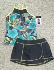 ZeroXposur Tankini Swimsuit Set Swimwear Citrus size Small (MSRP $94)