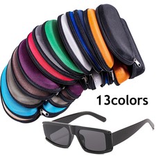 Portable Zipper Eye Glasses Sunglasses Hard Case Box Protector Travel Pack .