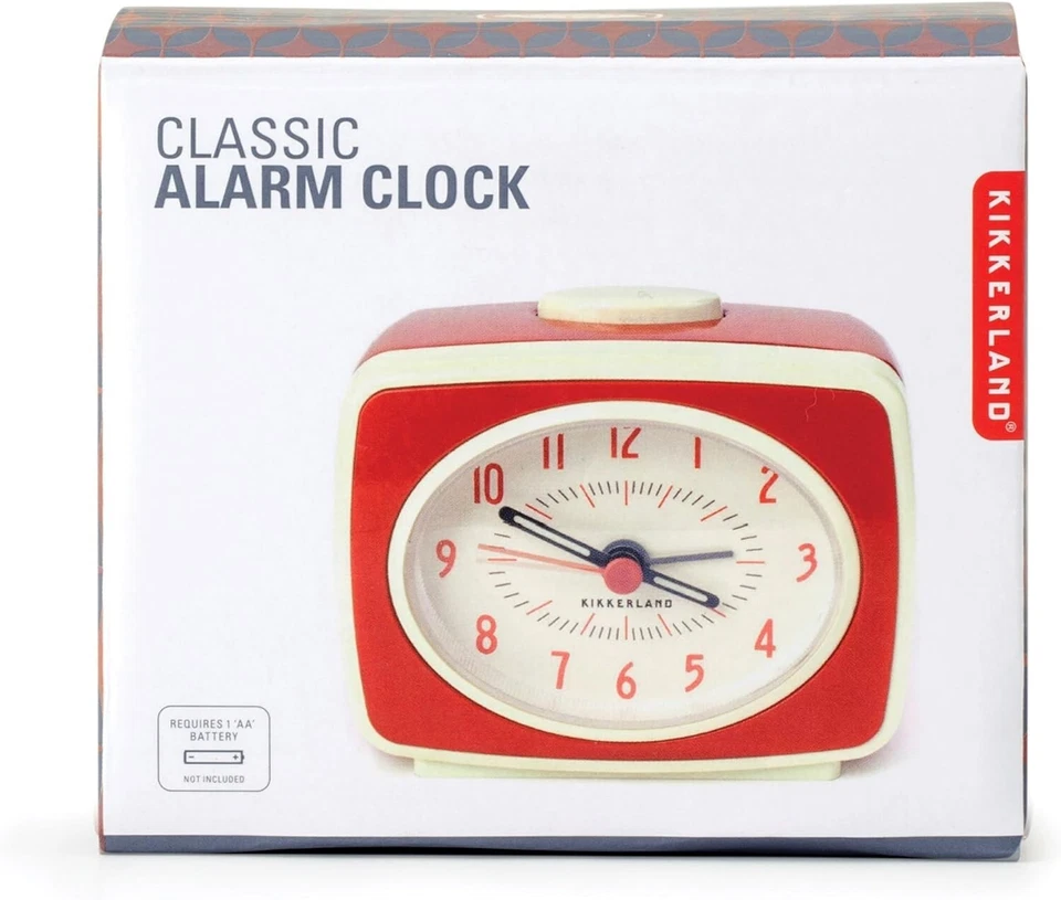 NEW Small Retro Classic Vintage Style Ticking Quartz Movement Analog Alarm Clock - Image 3 of 4