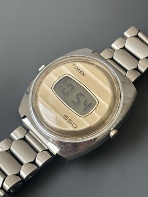 ビンテージTIMEX SSQ デジタル　シルバー　A89 Vintage Timex SSQ LCD Men's Digital Watch | eBay