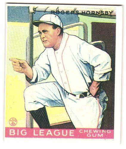Rogers Hornsby 1933 Goudey Reprint Card #188