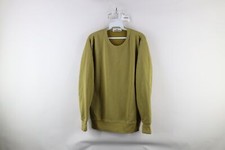 Stone Island Mens Large Faded Blank French Terry Crewneck Sweatshirt Light Green