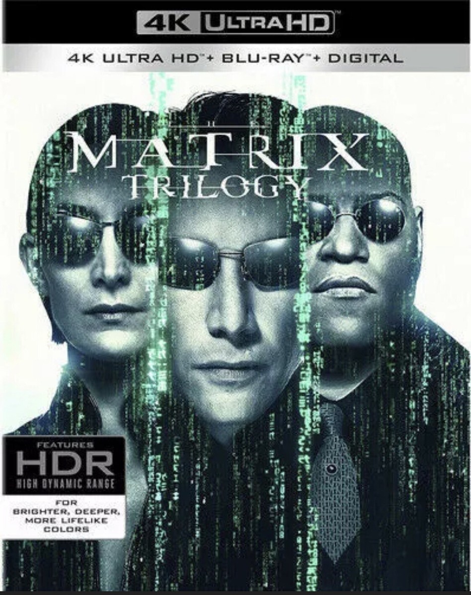 THE MATRIX TRILOGY 3 MOVIE COLLECTION 4K ULTRA HD & BLURAY