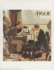 Norman Rockwell 1977 Vintage "Saying Grace" Mini Poster Color Lithograph