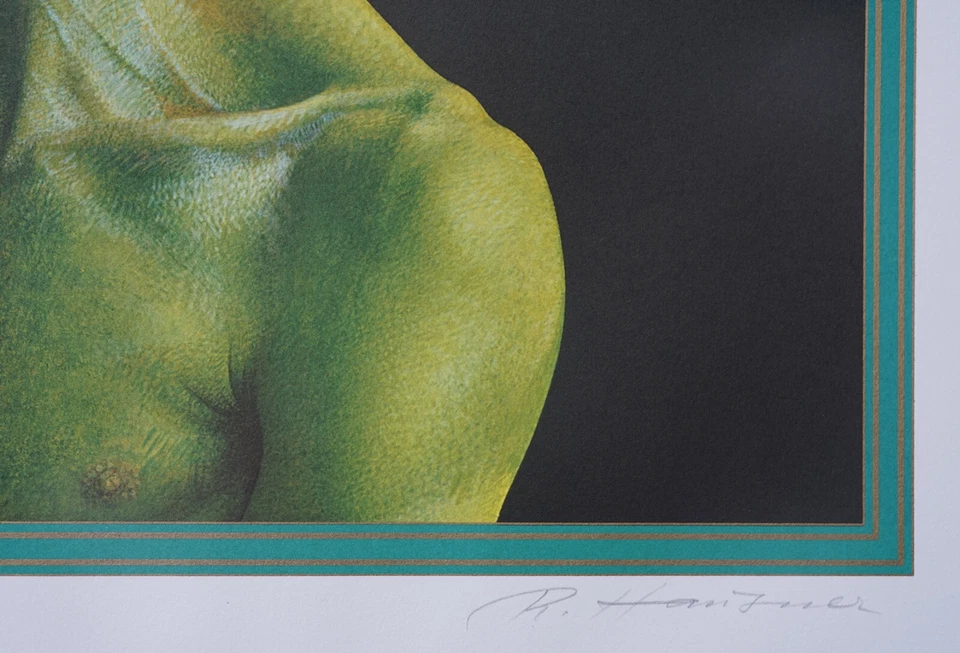 Trauriger Europäer Rudolf Hausner Phantastischer Realismus Narrenhut - Bild 3 von 4