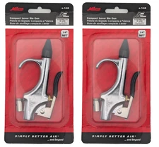 Milton (S-148) 1/4" NPT Lever Blow Gun w/ Rubber Tip & Safety Air Nozzle  2 PACK