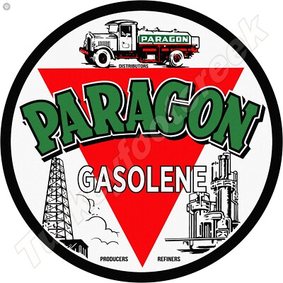 #ad #ad Paragon Gasolene Round Metal Sign 2 Sizes To Choose From $16.99