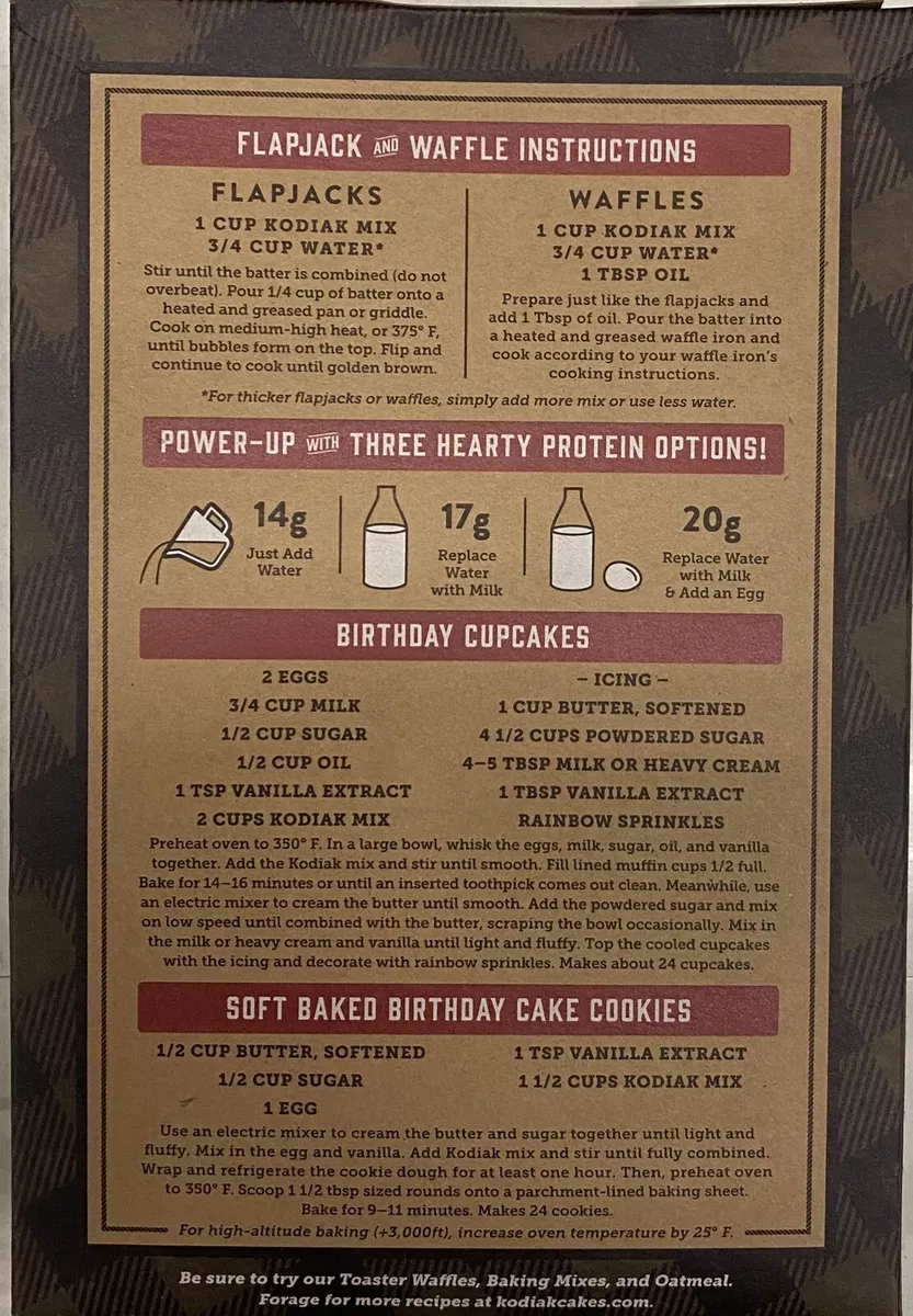 Kodiak power cakes outlet