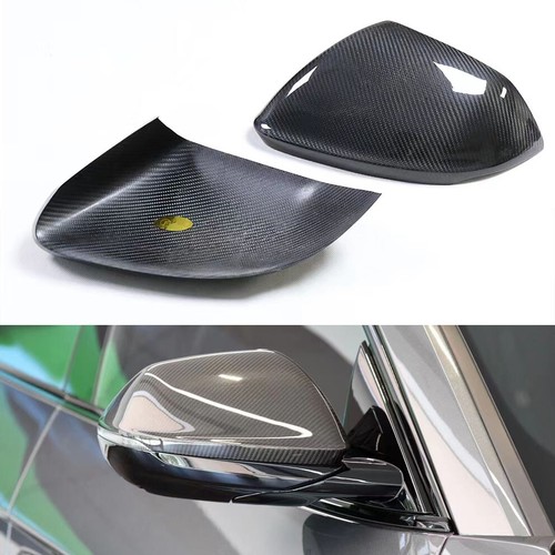Carbon Fiber Side Mirror Cover Caps W/O Lane For Audi Q8 RSQ8 Lamborghini URUS - Picture 3 of 7