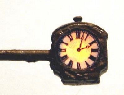 Statische Uhr ''Arbeitslicht'' D19 UNBEMALT Spur N Scale Langley Models Bausatz