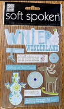 Soft Spoken Winter Wonderland Christmas Memories Snowman Reindeer Snow Stickers