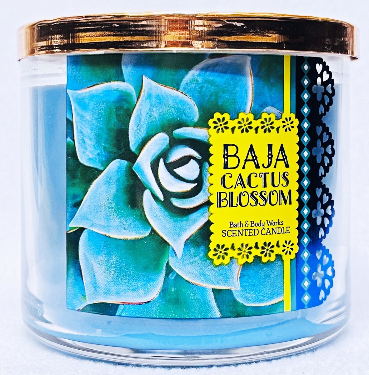 1 Bath & Body Works BAJA CACTUS BLOSSOM Large 3-Wick Scented