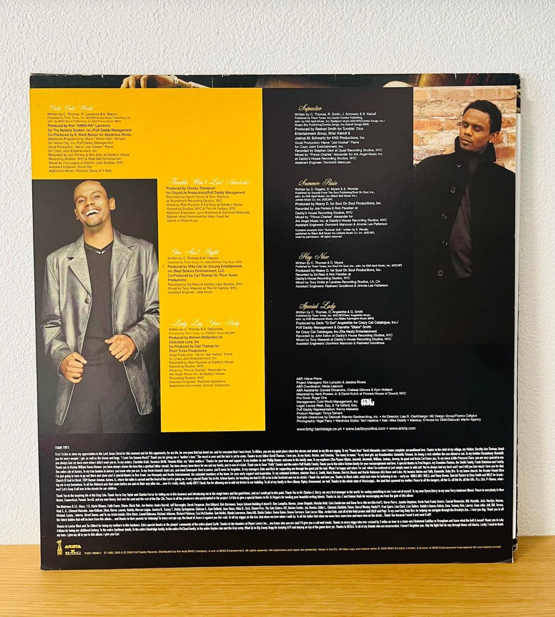 Carl Thomas / Emotional 2000 EU Original 2LP Vinyl Arista Records