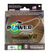 Power Pro Super 8 Slick V2 Hi-Vis Aqua Green 40 lb 150 yds Braided Fishing Line