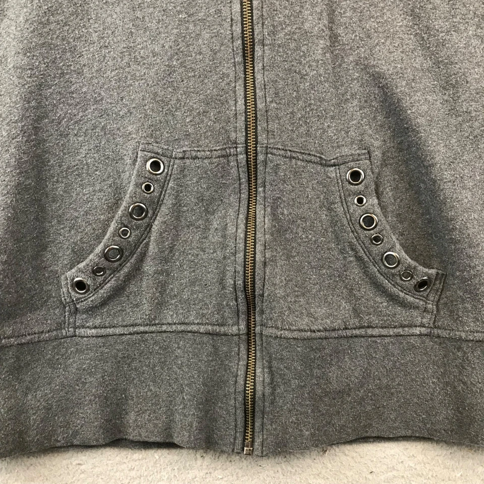 Women’s Harley Davidson Grey Graphic Cross Full Zip Sweatshirt Hoodie S - Image 4 of 4