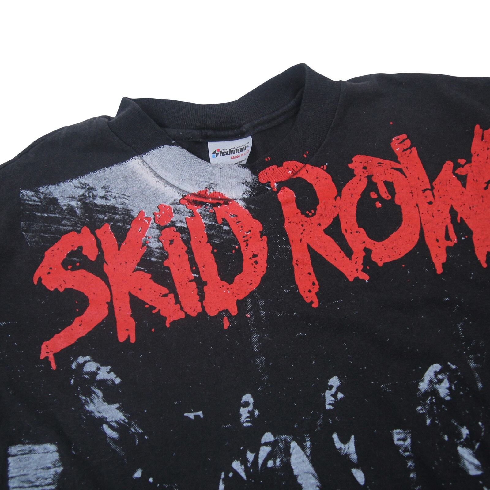 FILA T shirt uomo grande vintage 1989 Skid Row "Making a Mess of the US" Tour nera