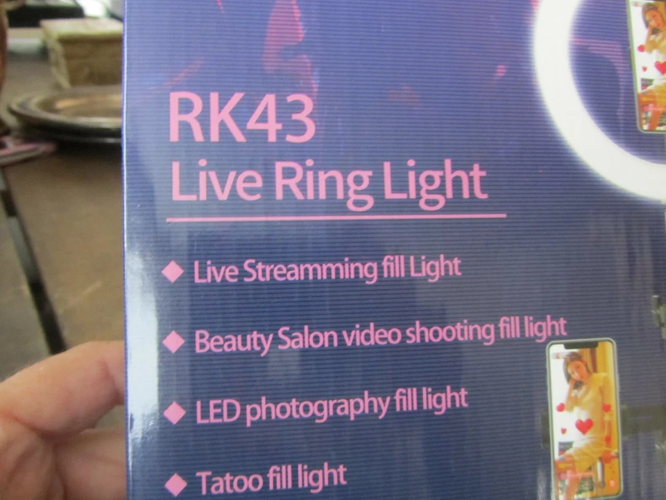 5G RK43 8" Ring LIVE LIGHT Kit - NEW IN BOX - Streaming Photography Fill Light  - Image 3 of 4