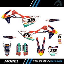 KTM SX SX-F EXC XC-W 125 250 350 450 2016 2017 2018 DECALS GRAPHICS KIT STICKERS