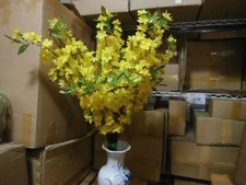 Lot of 10 Sticks Plastic Artificial Yellow Apricot Flower (HOA Mai)