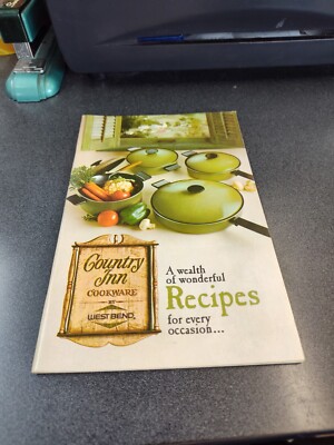 Vtg 60's West Bend Country Inn Enameled Cookware Manual Cookbook Recipes Catalog