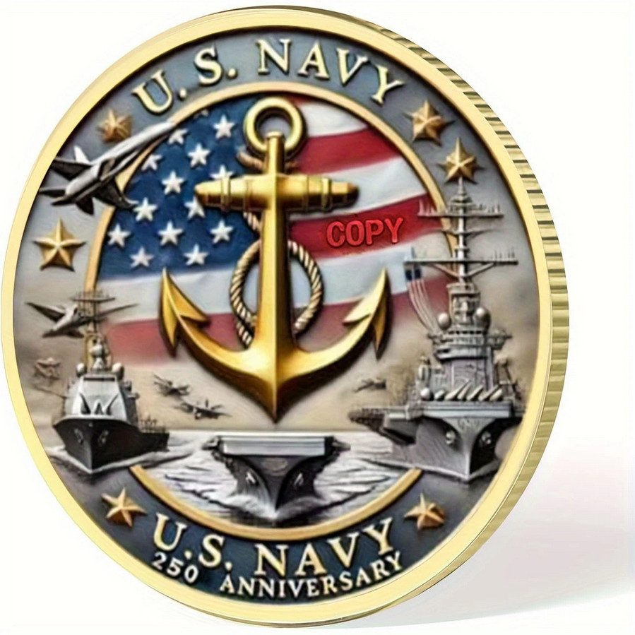 Navy 250 Anniversary Challenge Coin Military Collectable Armed Forces