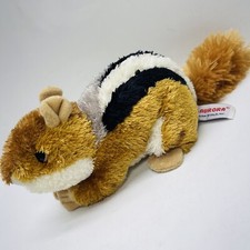 Aurora Plush CHIPMUNK Stuffed Animal Small Brown Mini Flopsie 10" Chip Adorable