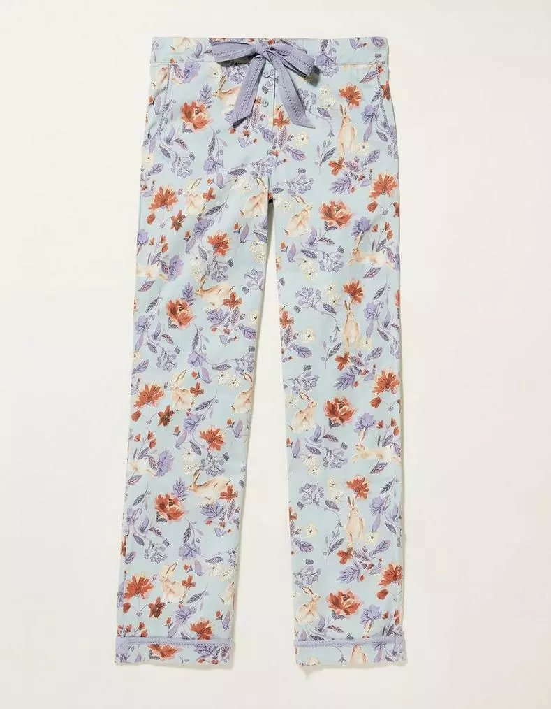 FAT FACE HERITAGE BUNNY FLORAL PRINT COMFORT WAIST COTTON PJ
