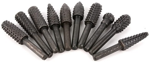 10Pcs Rotary Burr Set Head Tungsten Carbide Burrs 1/4'' Shank Die Grinder Bit US - Picture 2 of 8