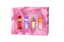 Perry Ellis 360 Mini Gift Set Women, Coral, Purple, Red 4-pack of .25 Fl Oz EDP