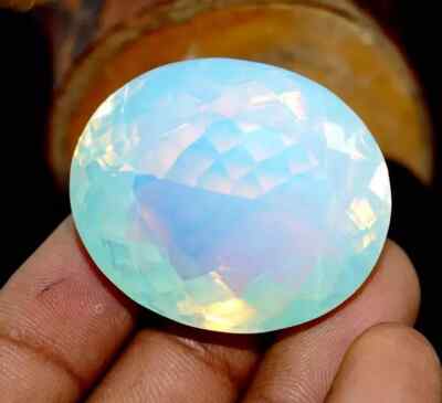 100 Ct Natural Green Fire Opal Oval Cut Welo Australian Certified AG Gemstone