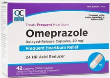 Omeprazole 20 mg Delayed-Release | Acid Reducer | 42 Count Capsules