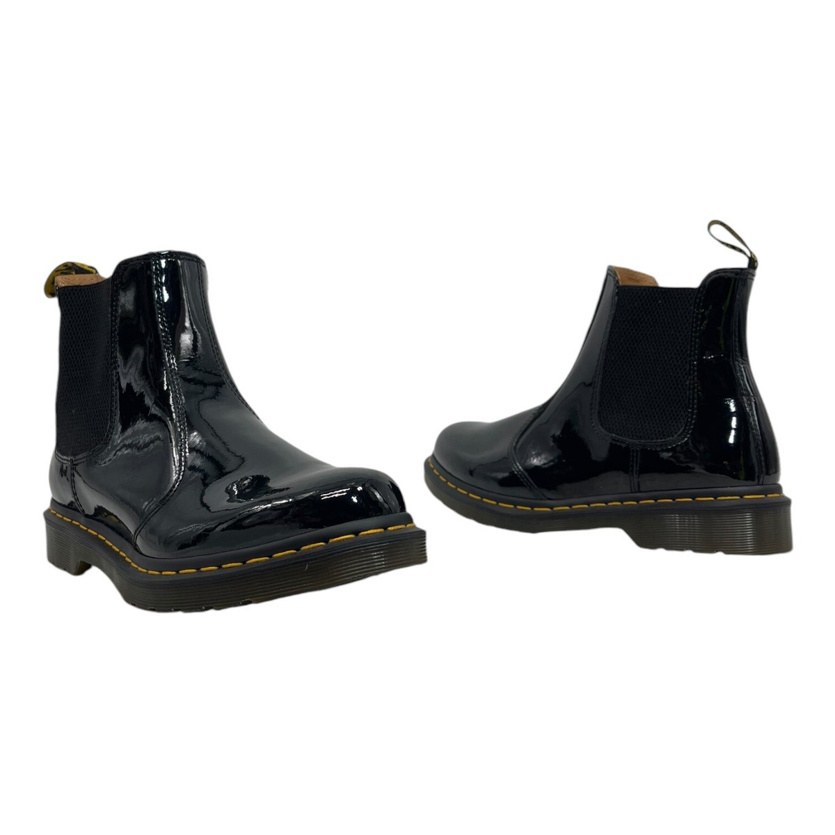 DR MARTENS Womens 10 Patent Leather Chelsea Boots Platform Lug