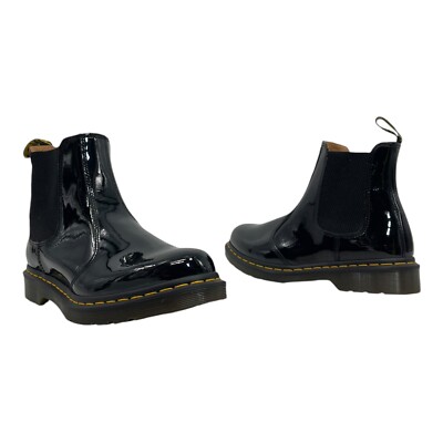 DR MARTENS Womens 10 Patent Leather Chelsea Boots Platform - Main Image