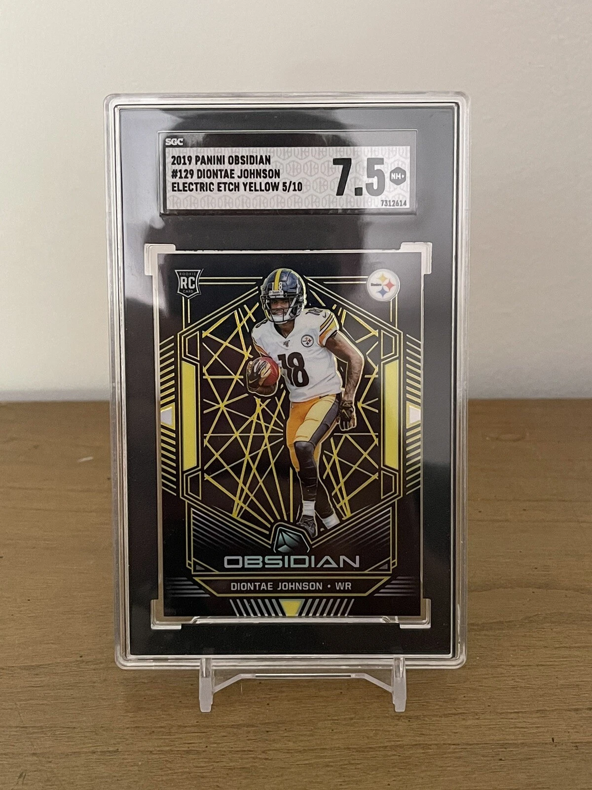 Diontae Johnson Panini Obsidian #129 Electric Etch Purple