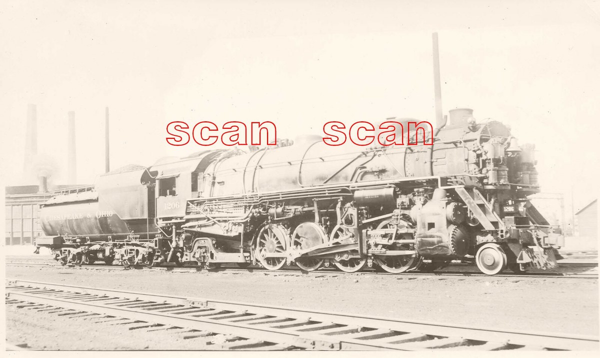 2C252 RP 1938 CHESAPEAKE & OHIO RAILROAD 282 LOCO #1206 2C252 RP 1938 CHESAPEAKE & OHIO RAILROAD 282 LOCO #1206