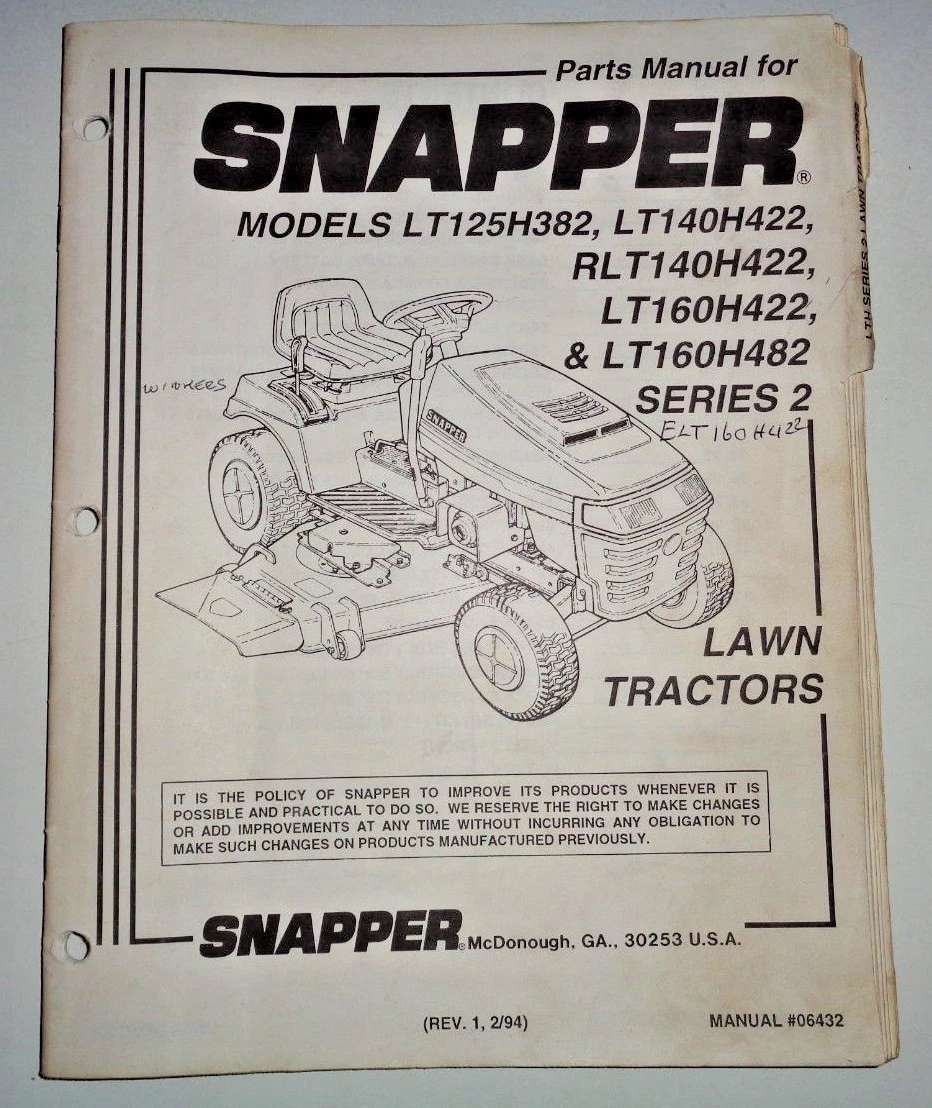 Snapper riding mower parts deals