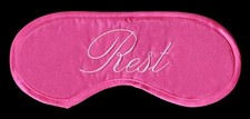 BRIGHT HOT PINK Satin REST Sleep Eye Mask Blindfold Rest Nap Travel USA Seller
