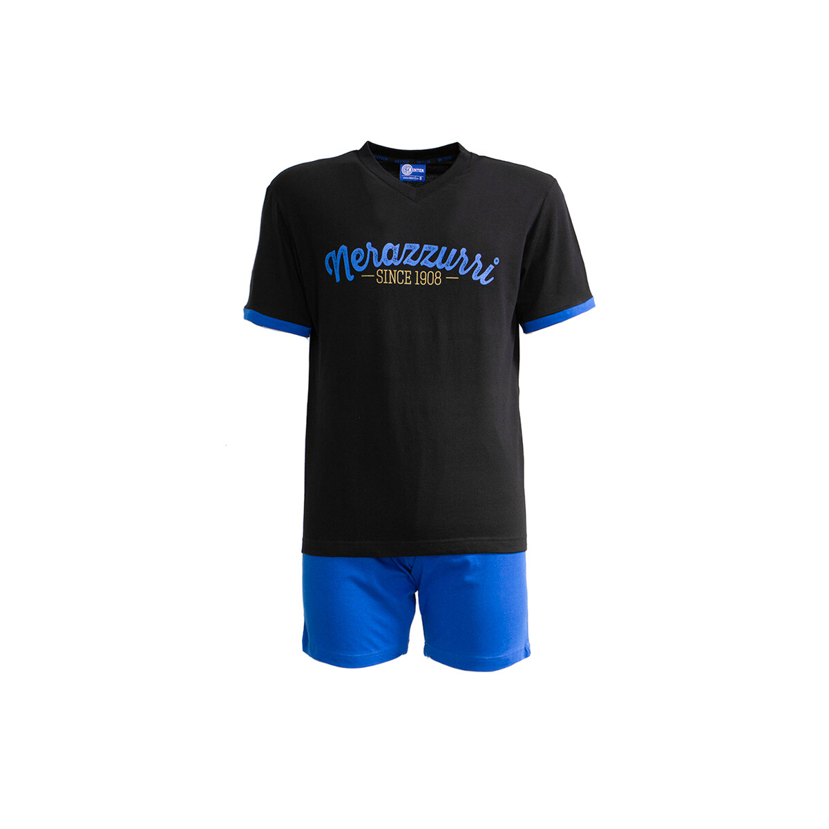 Pigiama ragazzo corto Inter ufficiale IN15091 Nero Z083