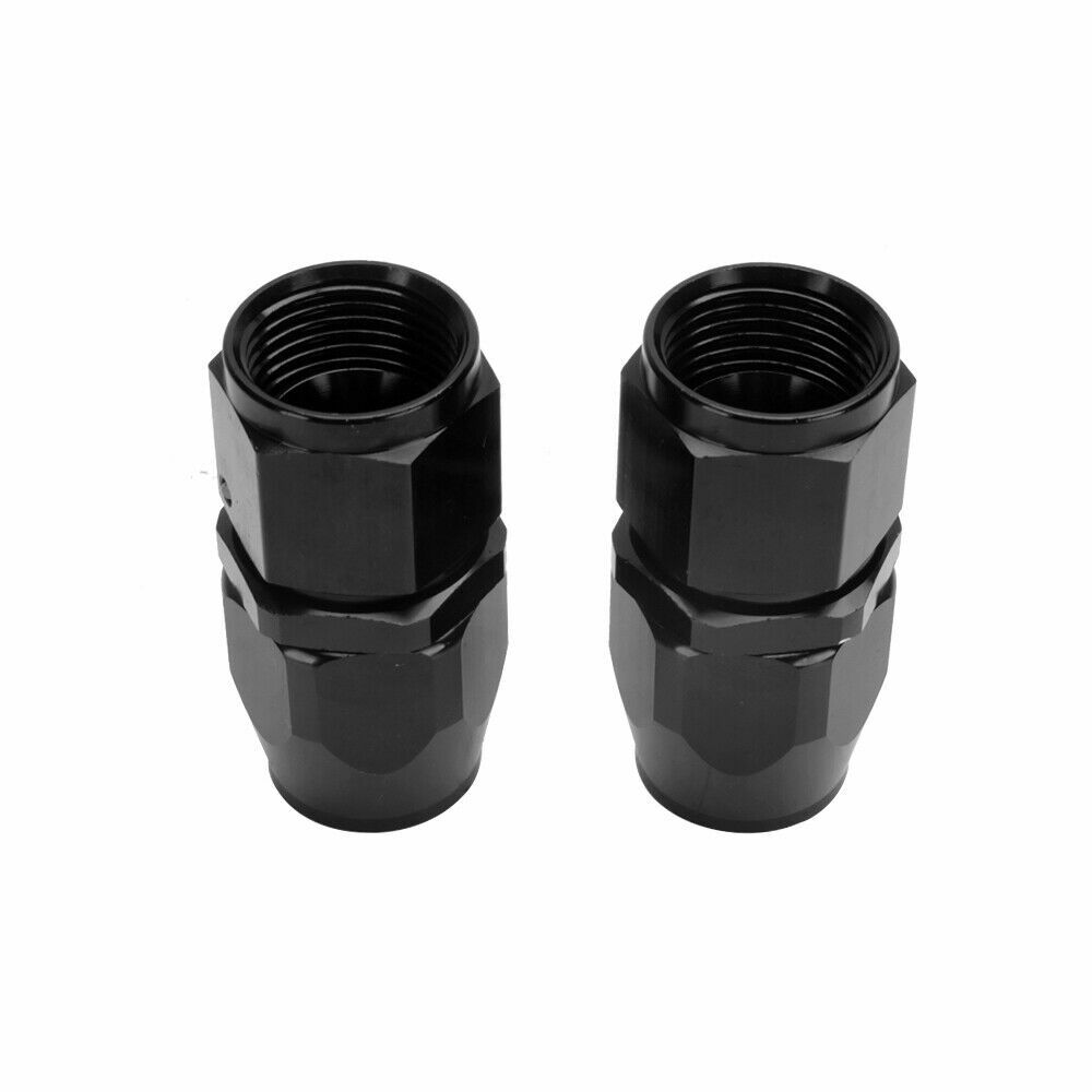 Outlet Relocation Kit Auto Dynasty 8AN AN-8 Universal 90-Degree Swivel Push Lock Hose End Fitting Adapter For Oil/Fuel/Air Line, 1/4" Barb, Black Aluminum 8an Bulkhead Fitting