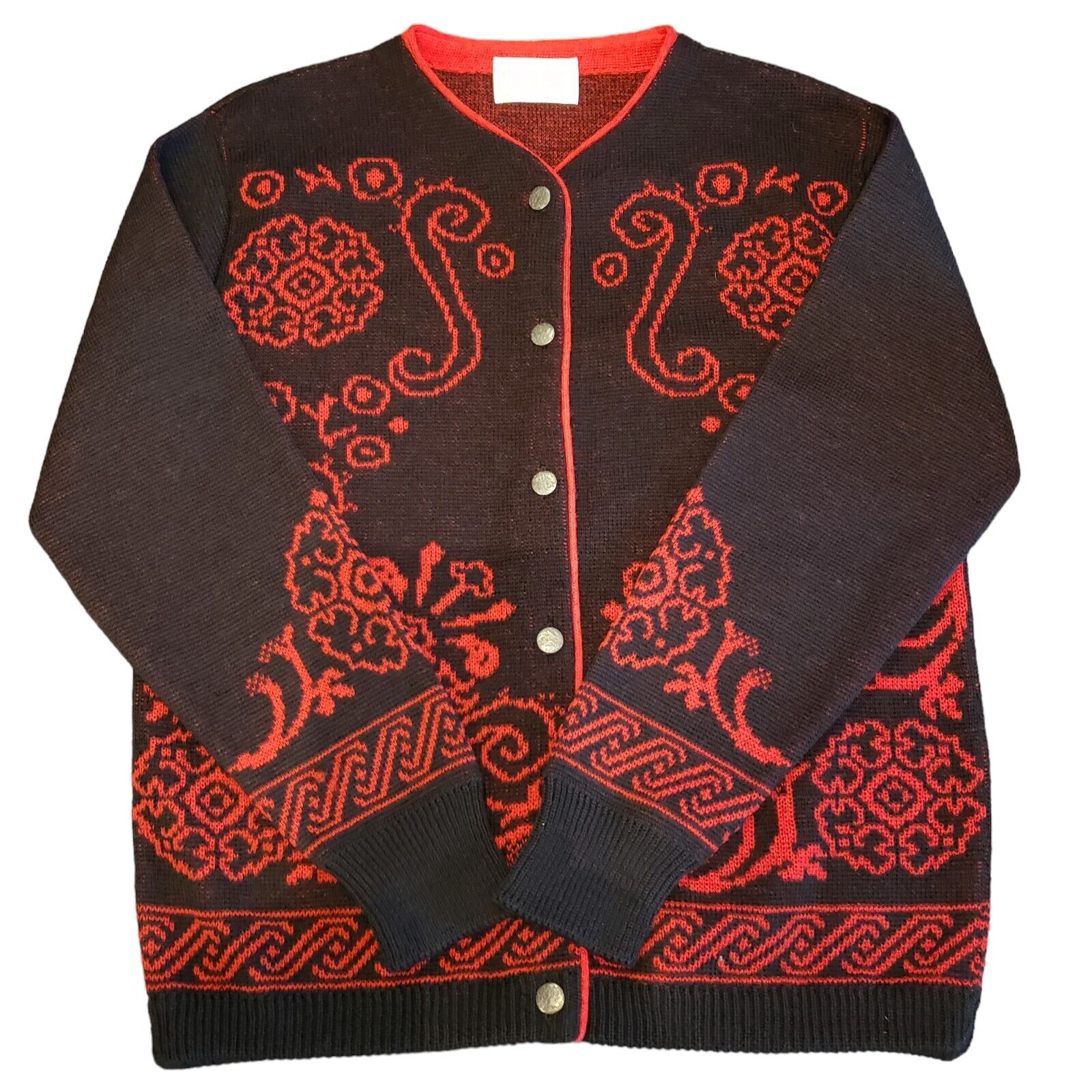 Pendleton Vtg 80s Virgin Wool Cardigan Sweater Re… - image 5