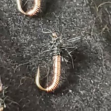 FLY FISHING FLIES NYMPH BRASSIE SIZE 20 TROUT PATTERN COPPER